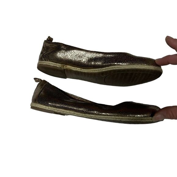 Banana Republic gold ballet flat 6 rope shimmer metallikc - Picture 6 of 8